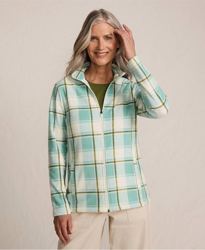 Lands' End Women's Petite Anyweather Fleece Full Zip Print Jacket