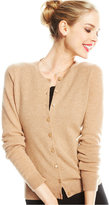 Thumbnail for your product : Charter Club Petite Cashmere Crew-Neck Cardigan