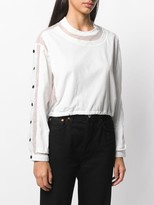 Thumbnail for your product : Unravel Project Snap Button Panelled Sweatshirt