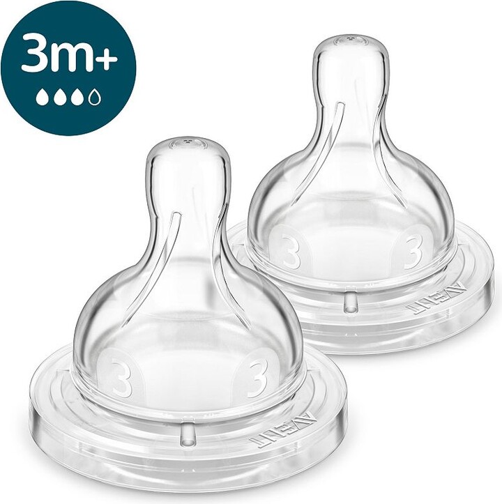 Avent Naturally Philips 2 Pack Anti-colic Baby Bottle Nipples
