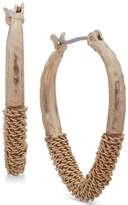Thumbnail for your product : lonna & lilly Gold-Tone Chain-Wrapped Hoop Earrings