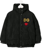 Thumbnail for your product : Dolce & Gabbana Children heart hooded jacket