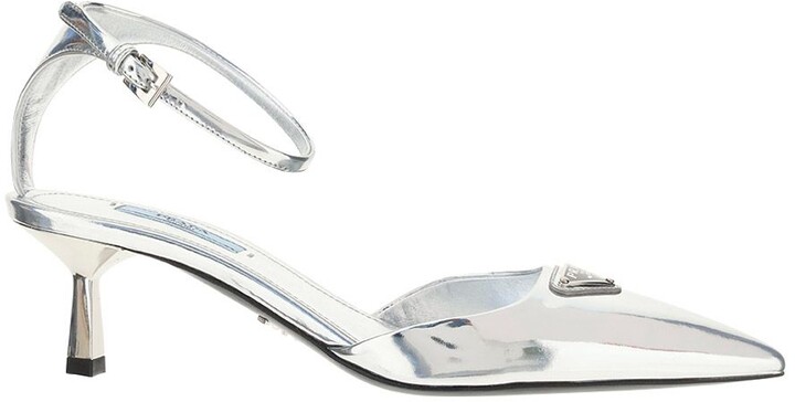 prada silver shoes