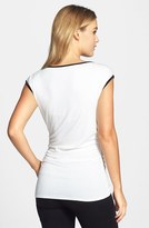 Thumbnail for your product : Vince Camuto Colorblock Trim Keyhole Top (Petite)