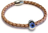 Thumbnail for your product : Liza Schwartz CZ Evil Eye Leather Bracelet