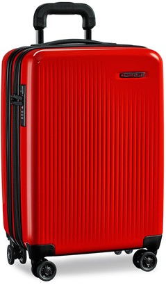 Briggs & Riley Sympatico carry-on expandable spinner suitcase Red