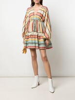 Thumbnail for your product : Zimmermann Cassia drawstring linen dress