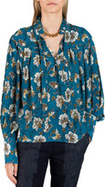 Thumbnail for your product : Derek Lam 10 Crosby Thomsen Paisley Blouse with Tie Neck