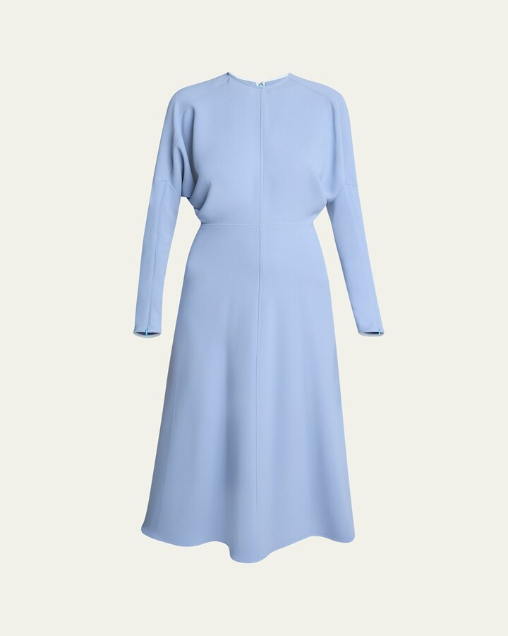 Victoria Beckham Classic Dolman Sleeve Midi Dress
