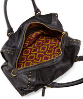 Thumbnail for your product : Oryany Brenda Studded Calf-Hair Duffle Bag, Black