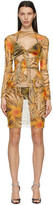 Thumbnail for your product : KIM SHUI SSENSE Exclusive Orange Mesh Multi Tie Dress