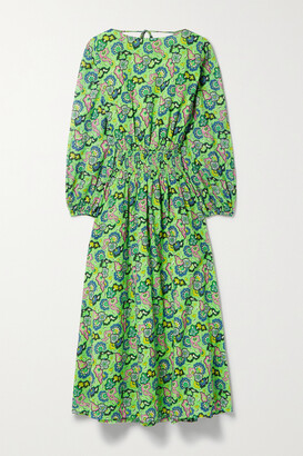 Rhode Resort Poppy Printed Cotton-voile Midi Dress