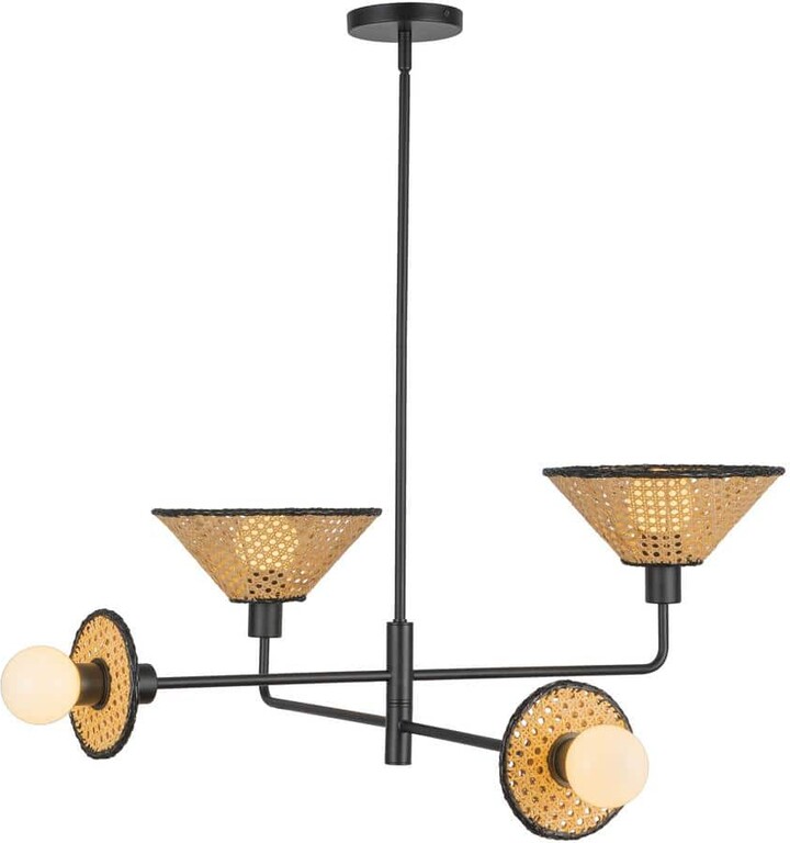 ALORA MOOD Piper 38 in. 4-Light 40-Watt Matte Black Chandelier
