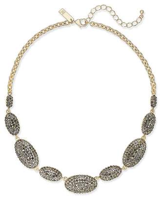 INC International Concepts Gold-Tone Pavé Oval Statement Necklace, Created for Macy's