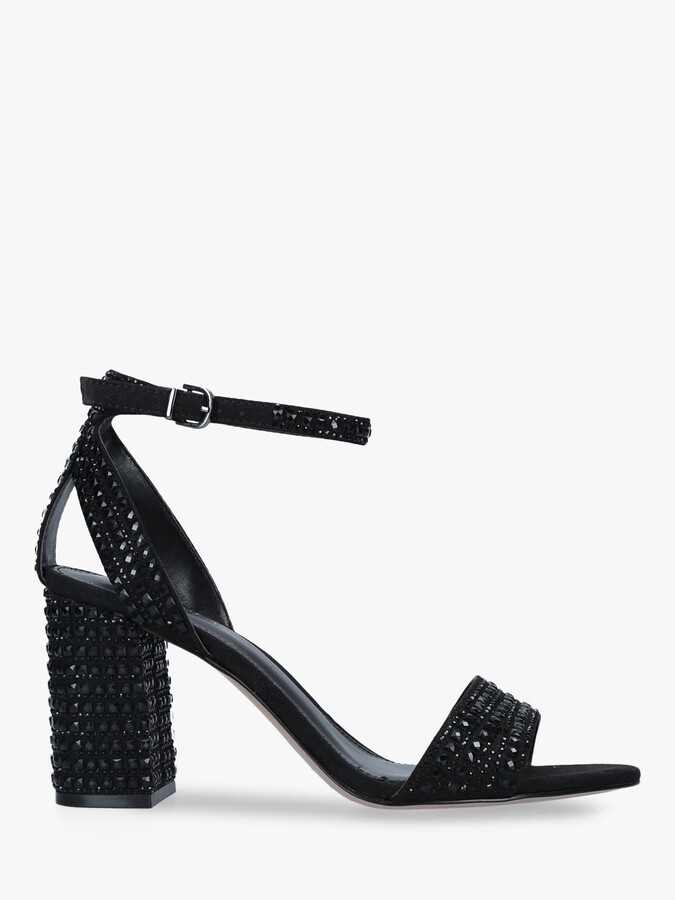Carvela Kianni Stud Jewelled Block Heel Sandals, Black - ShopStyle
