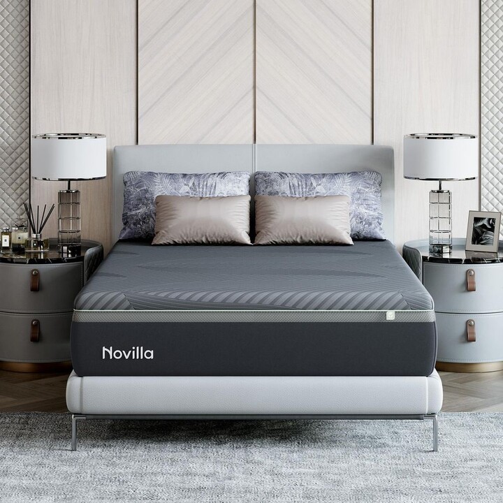 Novilla AiryFlow Full Medium Gel Memory Foam 12 In. Bed-in-a-Box Mattress, Cooling Comfort & Pressure Relief for Cooler Sleep