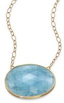 Thumbnail for your product : Marco Bicego Lunaria Aquamarine & 18K Yellow Gold Pendant Necklace