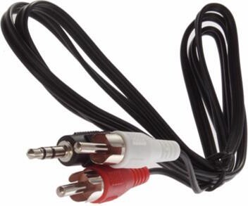 Woot's Mini 3.5mm Plug Jack to 2 RCA Male Music Stereo Audio Y adapter Adaptor Cable Kabel Cord AUX for Mp3 Pod Phone TV Sound Speakers