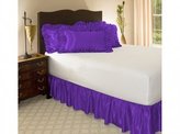 Thumbnail for your product : Full Champagne Satin Ruffled Bed Skirt, 21" Drop