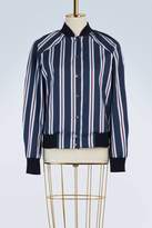 Striped cotton bomber jacket 
