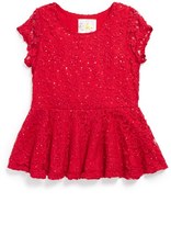 Thumbnail for your product : Jenna & Jessie Lace Peplum Top (Toddler Girls, Little Girls & Big Girls)