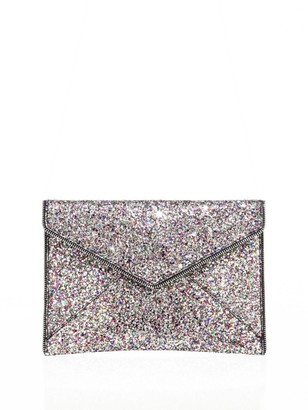 Rebecca Minkoff Leo Glitter Leather Envelope Clutch