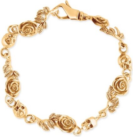 Emanuele Bicocchi Rose And Skull Bracelet