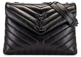 Thumbnail for your product : Saint Laurent Medium Supple Monogramme Loulou Chain Bag in Black