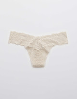 Thumbnail for your product : aerie Animal Lace Thong Underwear