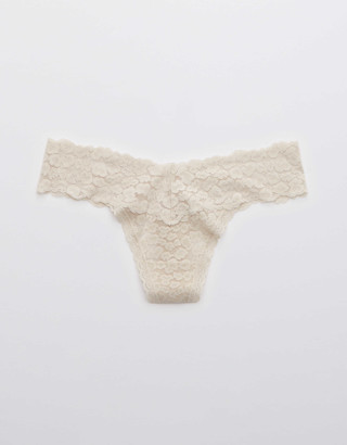 aerie Animal Lace Thong Underwear