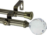 Thumbnail for your product : Rod Desyne Double 13/16" Adjustable Curtain Rod with Faceted Finials