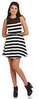 Thumbnail for your product : As U Wish Illusion Dot Striped Dress