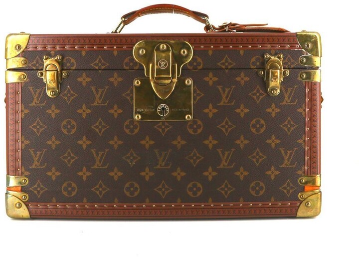 Pre-owned Louis Vuitton 1990-2000 Monogram Cotteville 40 Trunk Suitcase In  Brown
