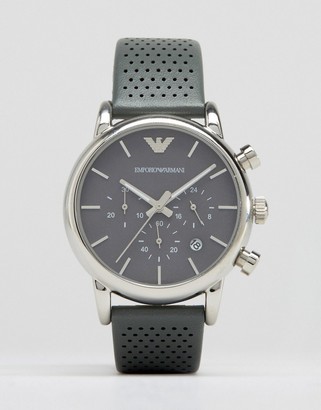 Emporio Armani AR1735 Leather Strap Chronograph Watch