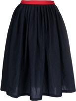 Knee-Length Pleated Skirt 