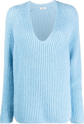 V Neck Chunky Knit Sweater | ShopStyle