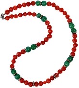 Thumbnail for your product : Artisan Onyx Agate Diamond Carving Beaded Necklace 925 Sterling Silver Jewelry
