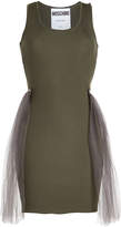 Moschino Ribbed Wool Dress with Tulle 