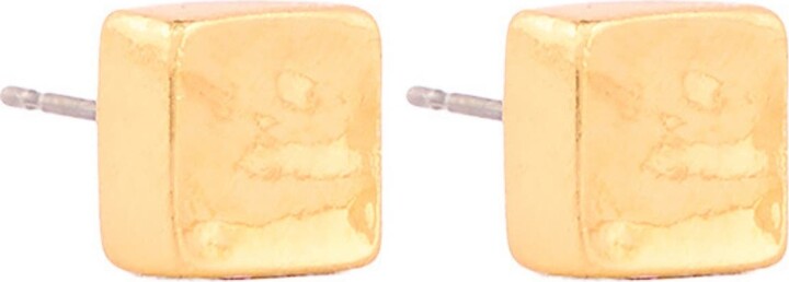 Susan Caplan Vintage 1980s Vintage Square Stud Earrings