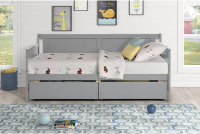 Modern Daybed With Two Drawers, Twin Size Sofa Bed