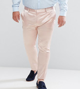 Thumbnail for your product : ASOS DESIGN PLUS Super Skinny Smart Trouser In Light Pink Sateen
