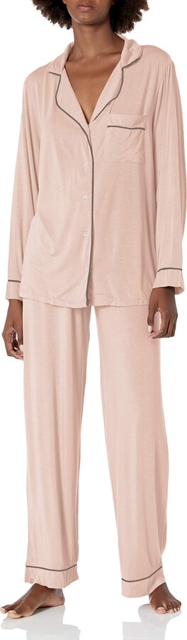 Barefoot Dreams Women's Luxe Milk Jersey Piped Pajama Set 