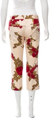 Dolce & Gabbana Carnation Print Cropped Jeans
