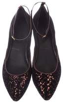 Thumbnail for your product : Sigerson Morrison Embellished Pointed-Toe Flats