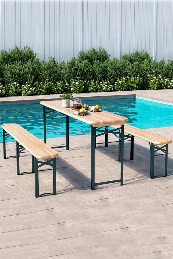 Living and Home Outdoor Folding Camping Dining Table Set ShopStyle