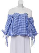Thumbnail for your product : Caroline Constas Gingham Off-The-Shoulder Top