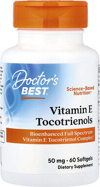 Doctor's Best, Vitamin E Tocotrienols, 60 Softgels