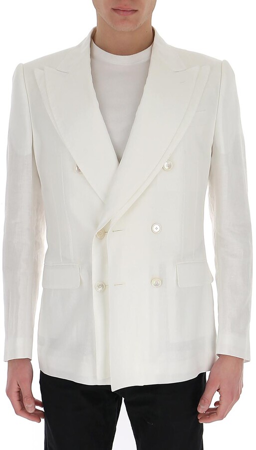 off white double breasted suit