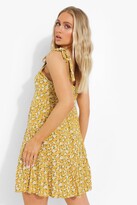 Thumbnail for your product : boohoo Ditsy Floral Tie Strap Skater Dress