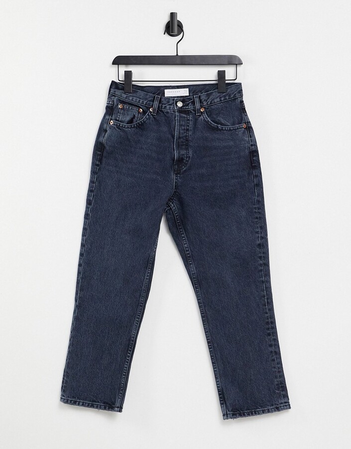 Topshop Editor jeans in blue black ShopStyle
